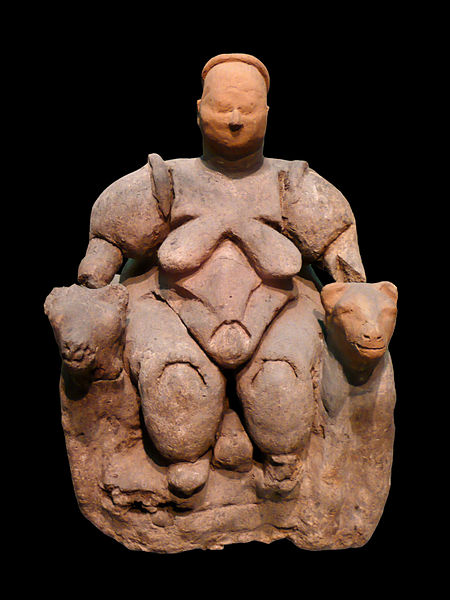 Seated Woman of Çatalhöyük, ca. 6000 BCE, Museum of Anatolian Civilizations, Ankara